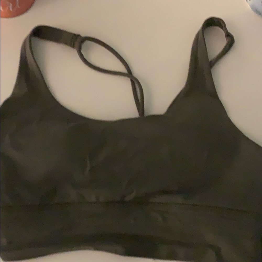 green longline sports bra